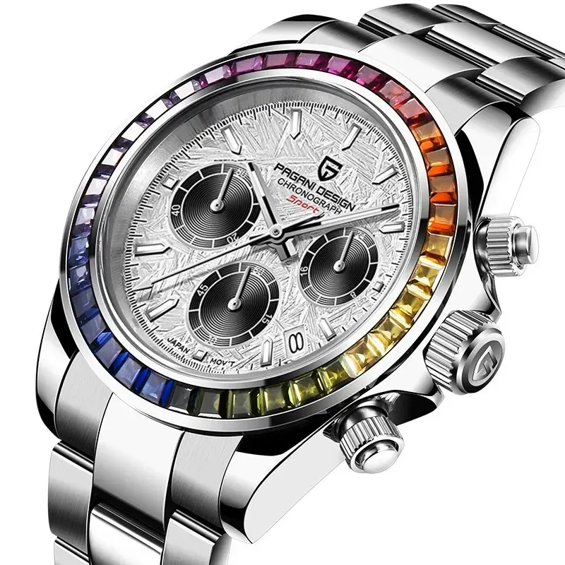 Pagani Design Daytona Japan Quartz Rainbow Men's Watch - PD-1644